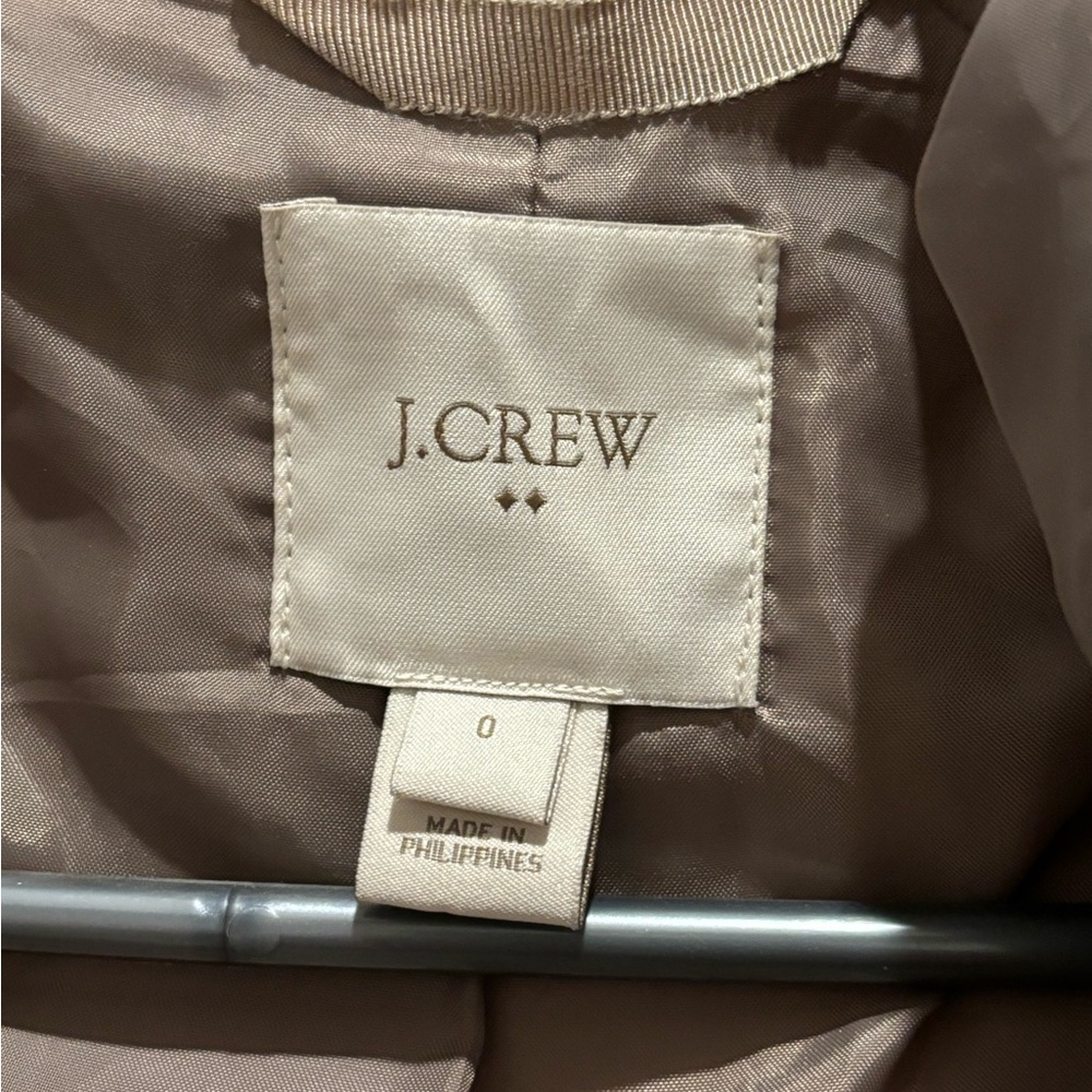 J. Crew Italian wool peacoat with fur hood size 0 NWOT never worn